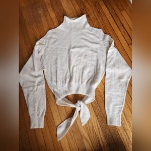 Wilfred Cream Turtleneck Tie-Back Sweater